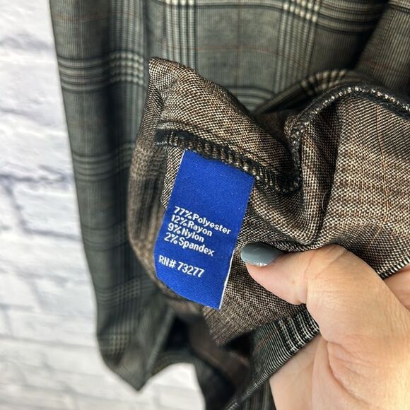 Apt 9 Dress Womens Medium Petite Black Plaid Sleeveless Mock Neck - Picture 5 of 9